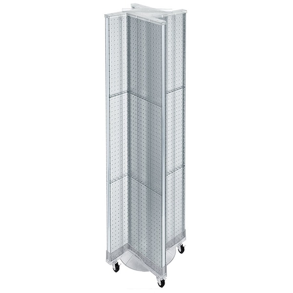 Azar Displays Pinwheel Pegboard Floor Display on Wheeled Base. 700461-CLR - main